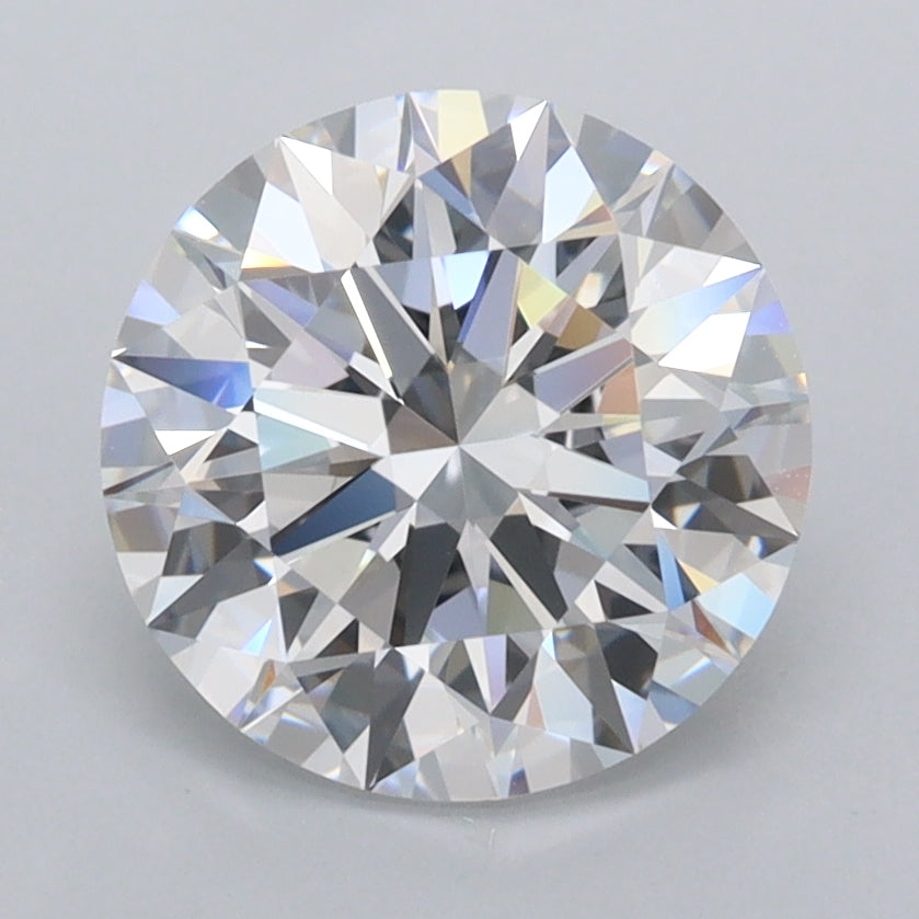 2.55 Carat Round Shaped, Ideal Cut, D Color, FL Clarity, IGI Certified Lab Grown Diamond