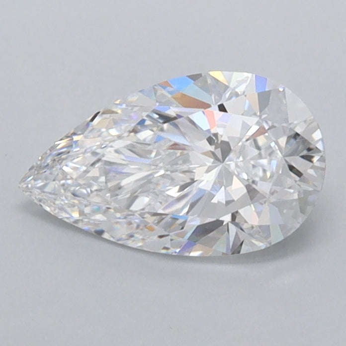 0.79 Carat Pear Shaped, Ideal Cut, D Color, FL Clarity, IGI Certified Lab Grown Diamond