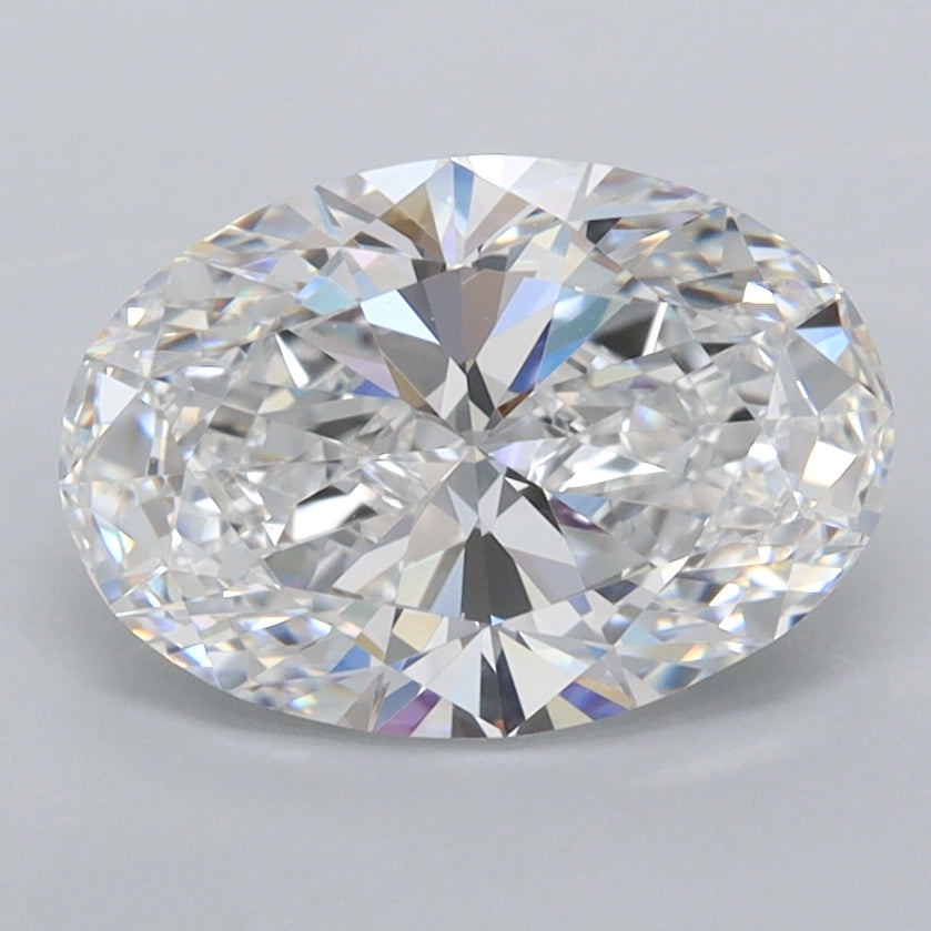 1.93 Carat Oval Shaped, Ideal Cut, D Color, FL Clarity, IGI Certified Lab Grown Diamond