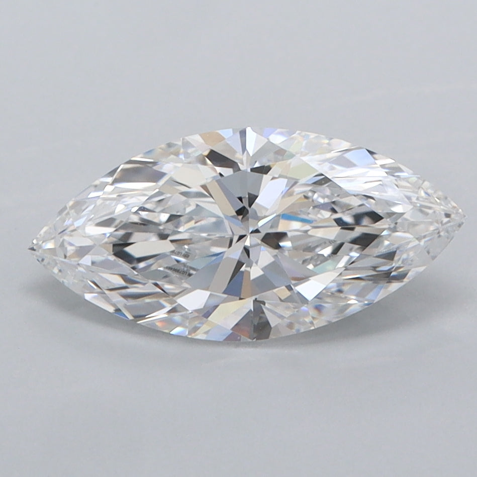 1.41 Carat Marquise Shaped, Ideal Cut, D Color, FL Clarity, IGI Certified Lab Grown Diamond