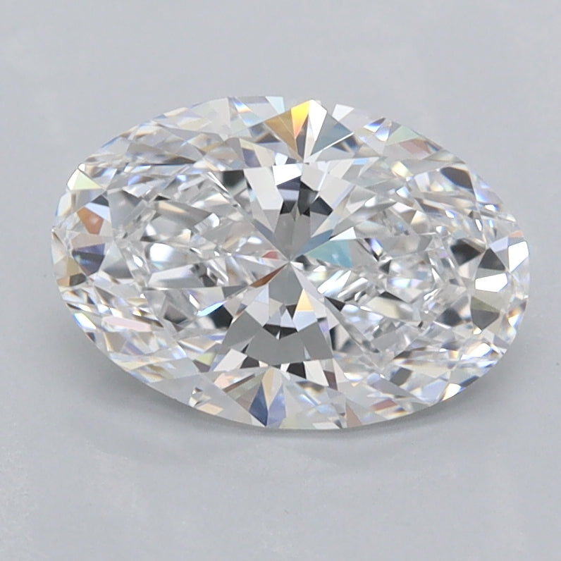 1.47 Carat Oval Shaped, Ideal Cut, D Color, FL Clarity, IGI Certified Lab Grown Diamond