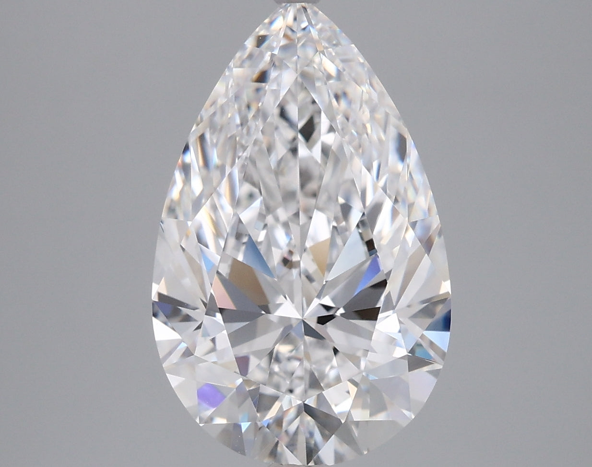 3.32 Carat Pear Shaped, Ideal Cut, D Color, VVS2 Clarity, IGI Certified Lab Grown Diamond