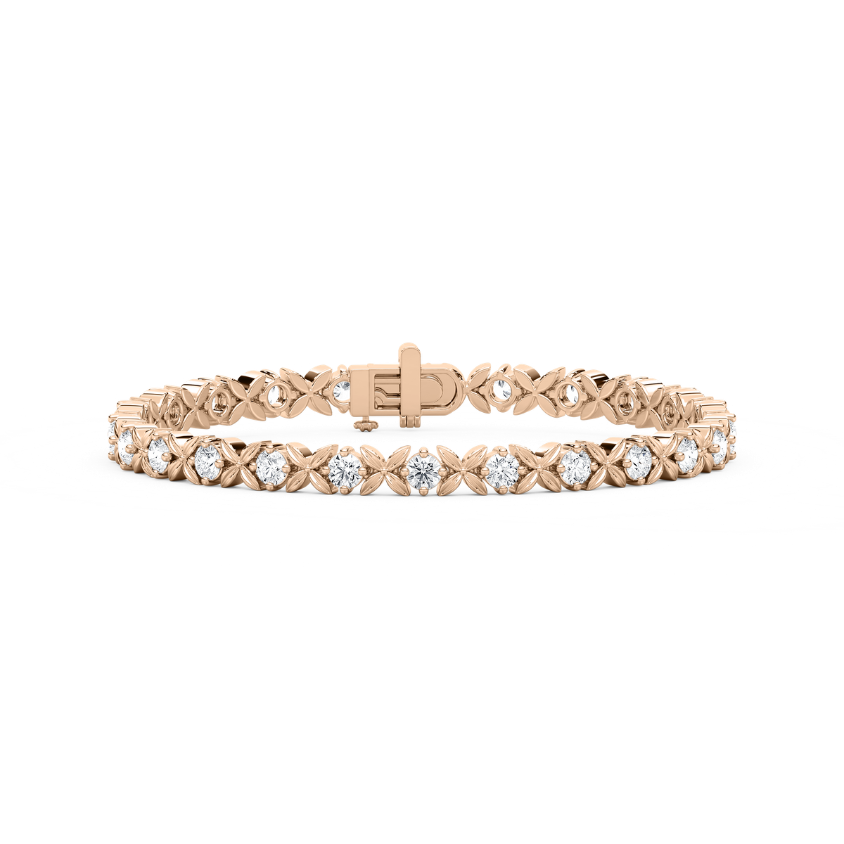 5 ctw Round Lab Grown Diamond Classic XO Bracelet - 7 Inches
