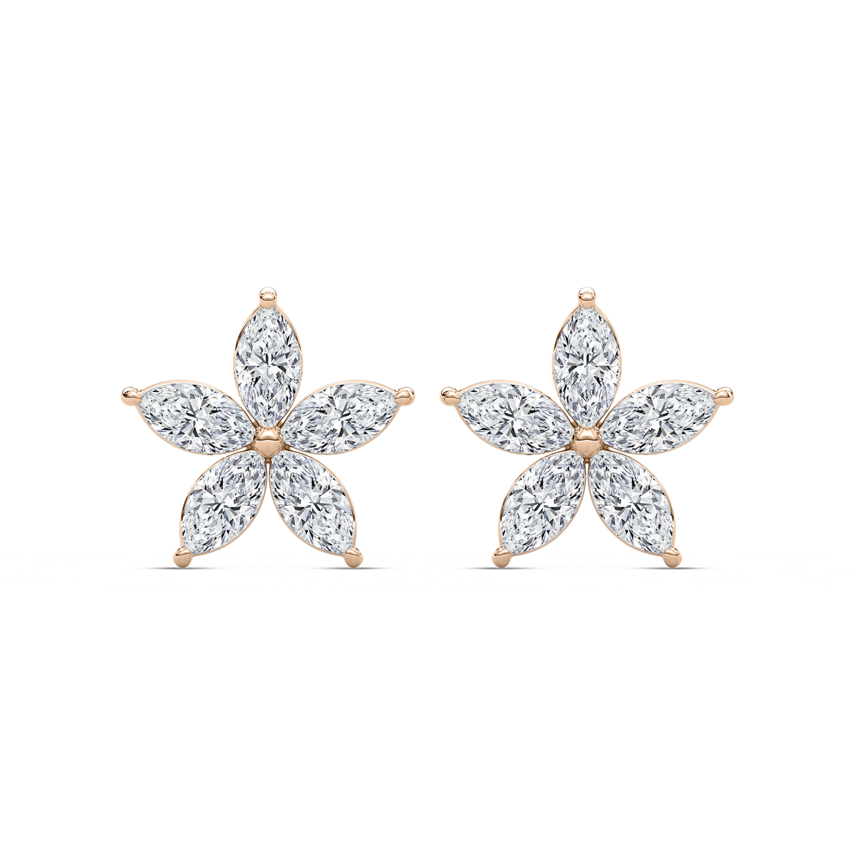2 ½ ctw Marquise Lab Grown Diamond Floral-Shaped Earrings