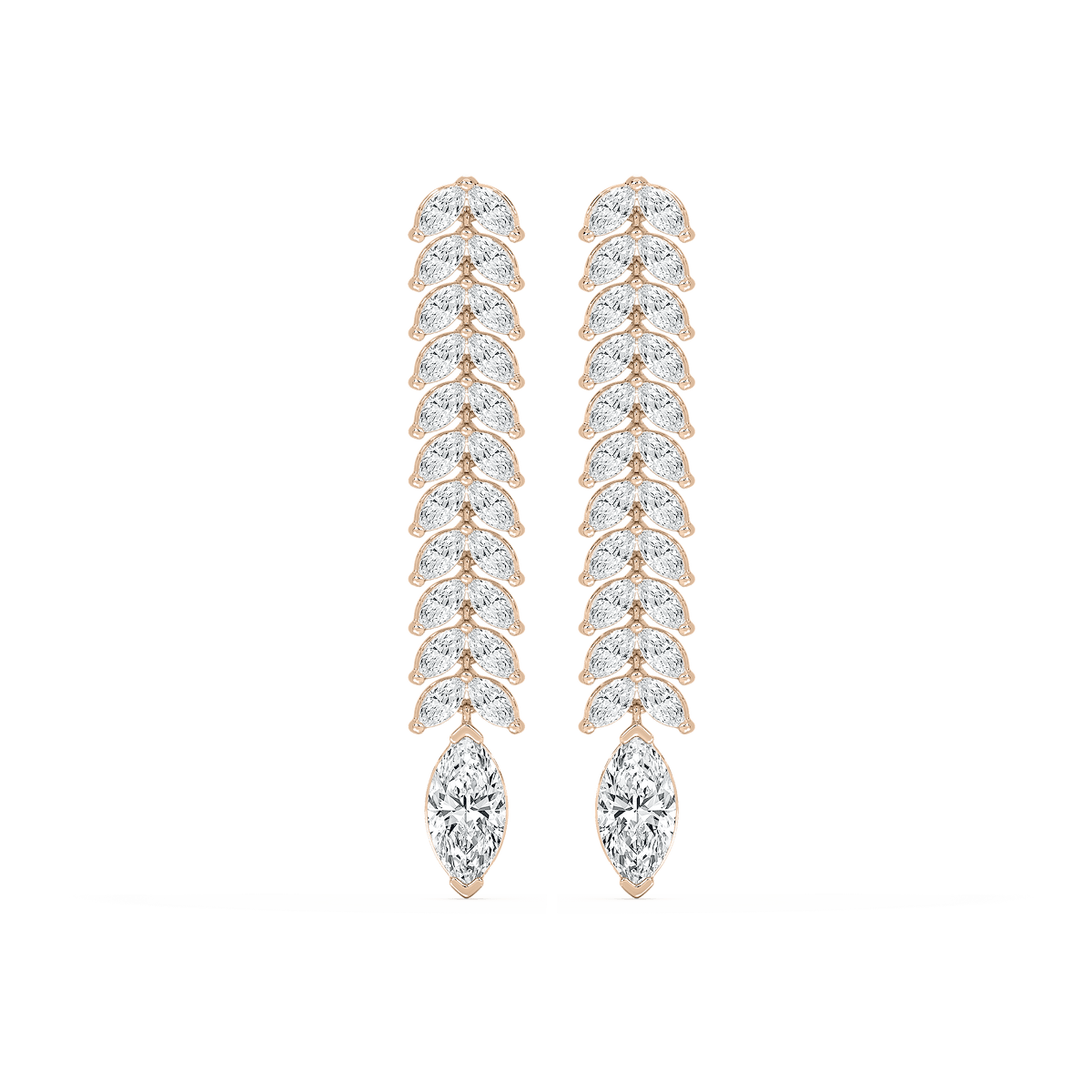 5 ⅝ ctw Marquise Lab Grown Diamond Dangle Drop Earrings