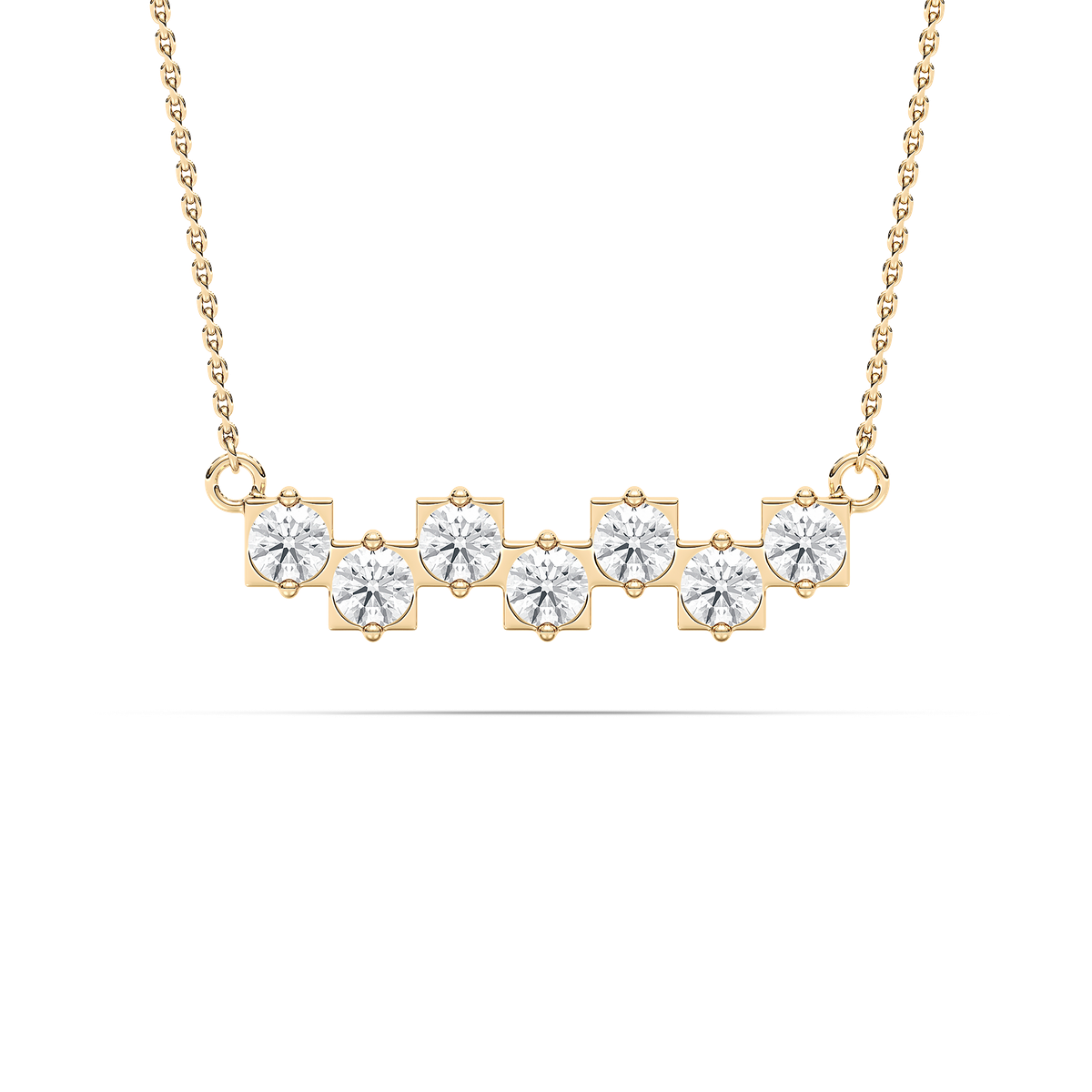 1 ⅓ ctw Round Lab Grown Diamond Seven Stones of Grace Necklace - 18 Inches