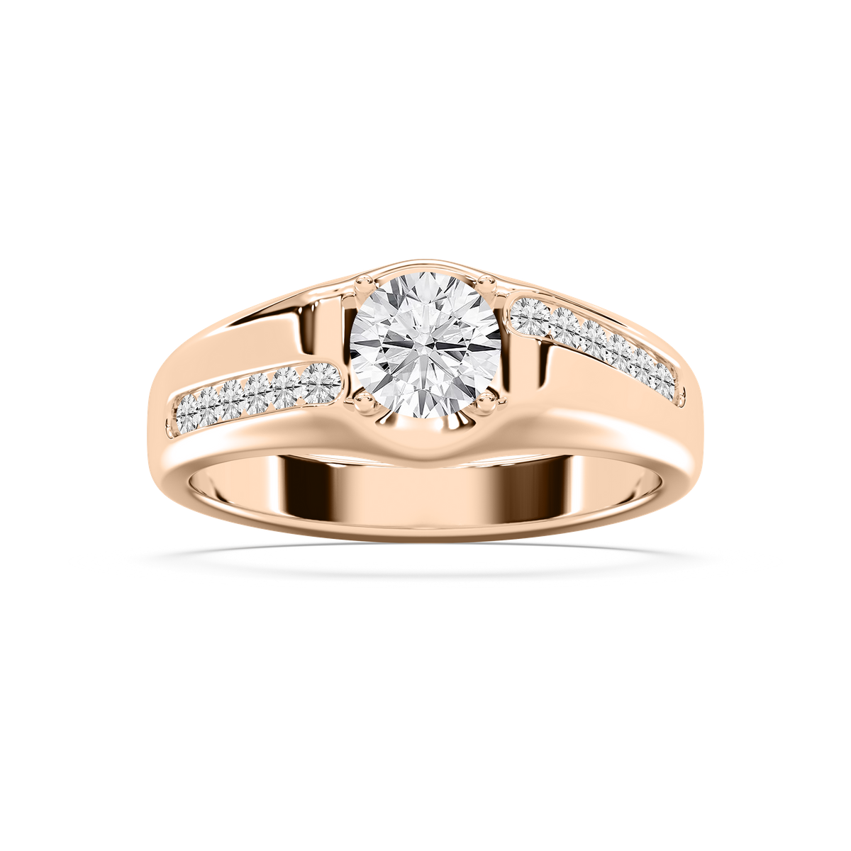 William 1 ⅓ ctw Round Lab Grown Diamond 7.42mm Bezel Mens Wedding Band