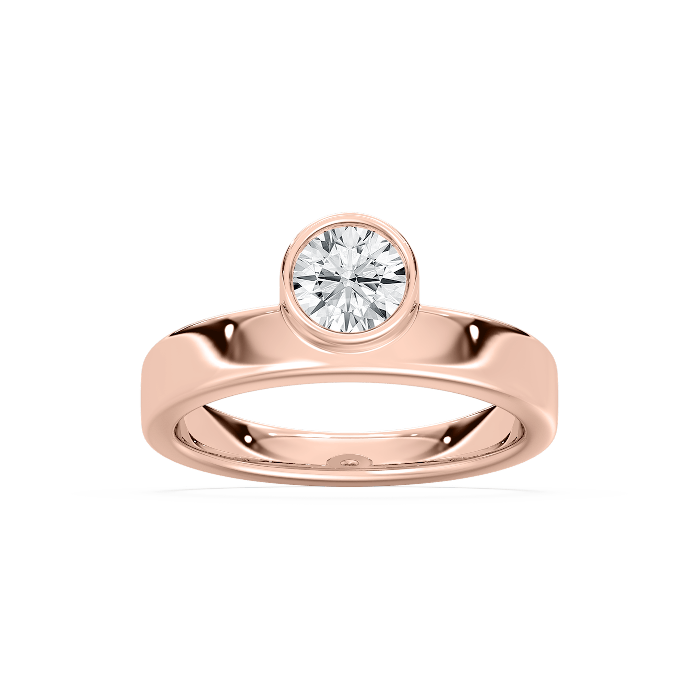 Rachel 3/4 ctw Round Lab Grown Diamond Bezel Promise Ring