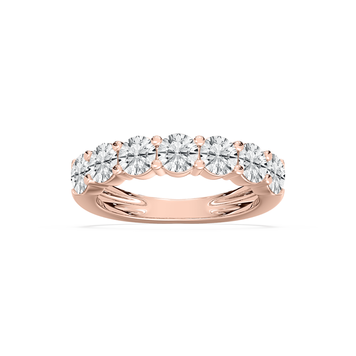 Lettie 2 ctw Round Lab Grown Diamond 7 Stone Anniversary Band