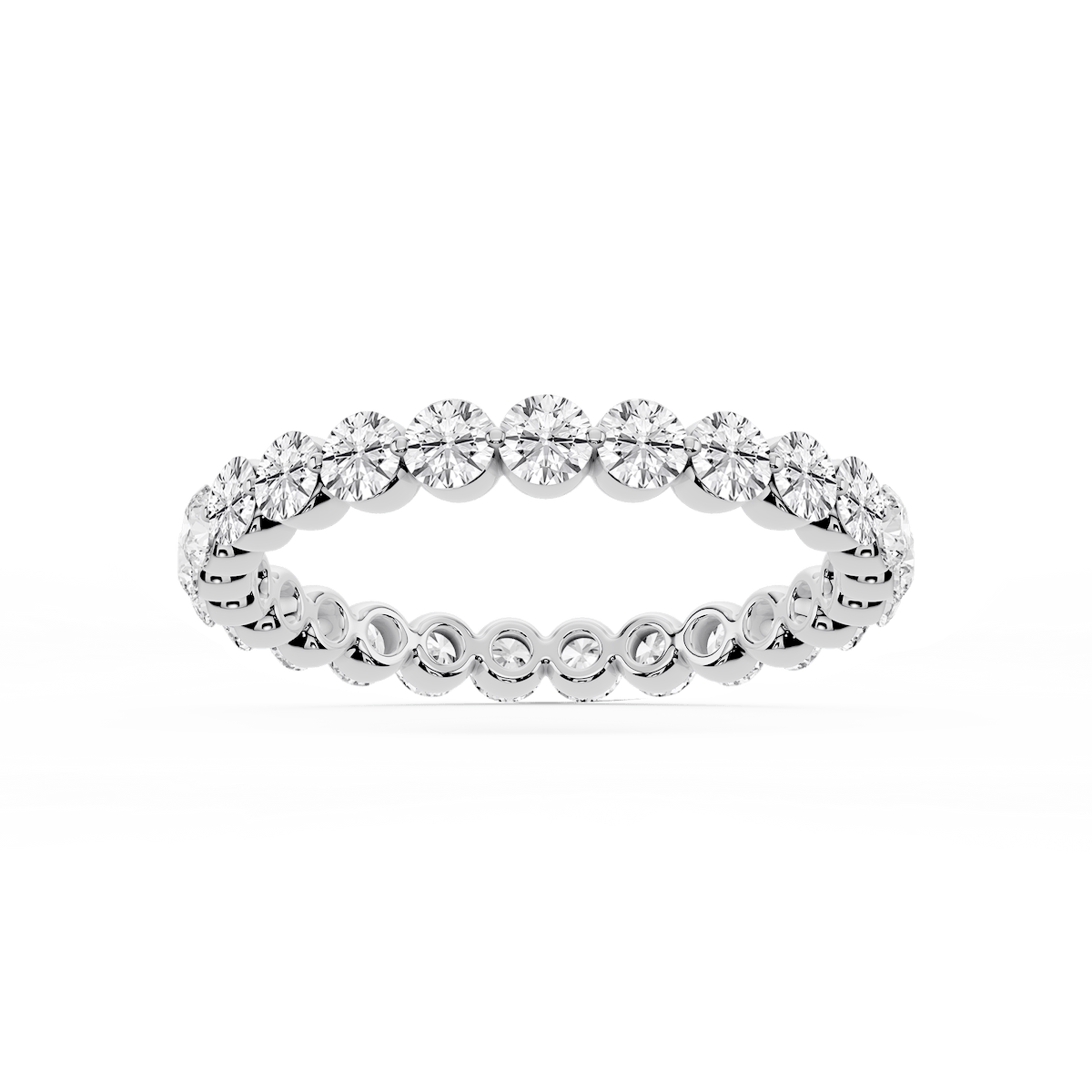Zora Round Lab Grown Diamond Single Shared Prong Eternity Band