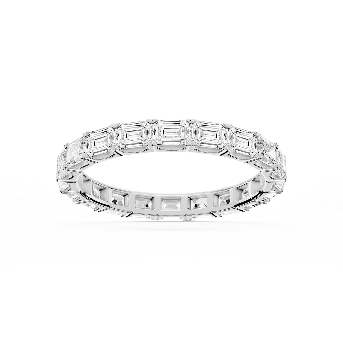 Shiloh Emerald Lab Grown Diamond East West Eternity Band