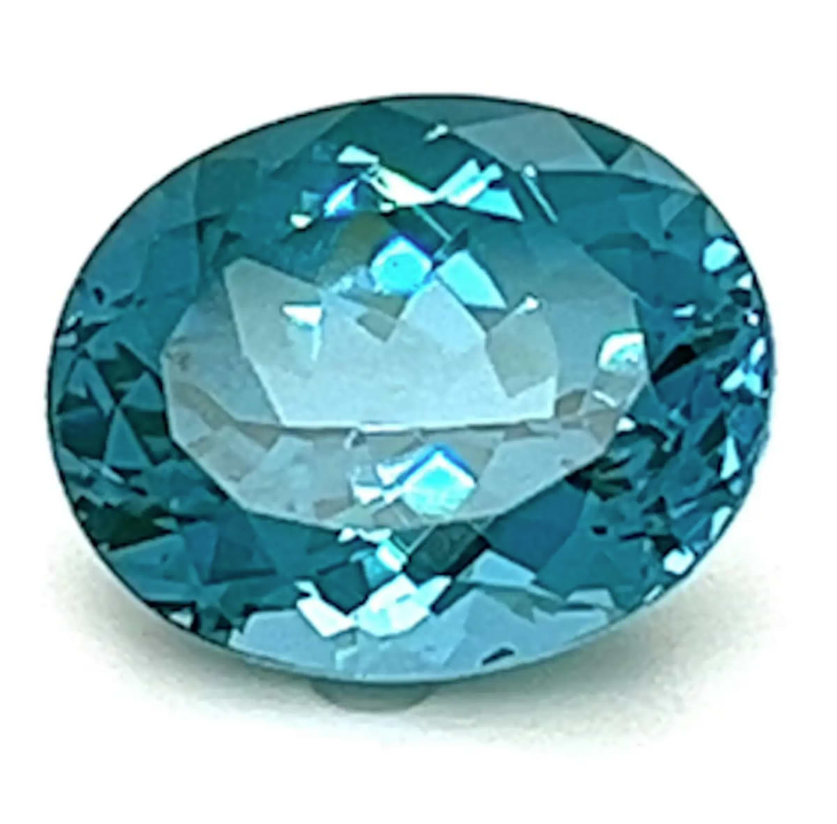 0.97 Carat Oval Cut Lab-Created Paraiba Teal Spinel