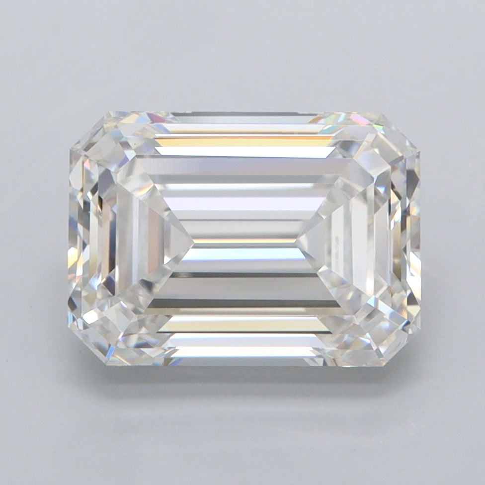 3.03 Carat Emerald Shaped, Ideal Cut, F Color, VVS2 Clarity, IGI Certified Lab Grown Diamond