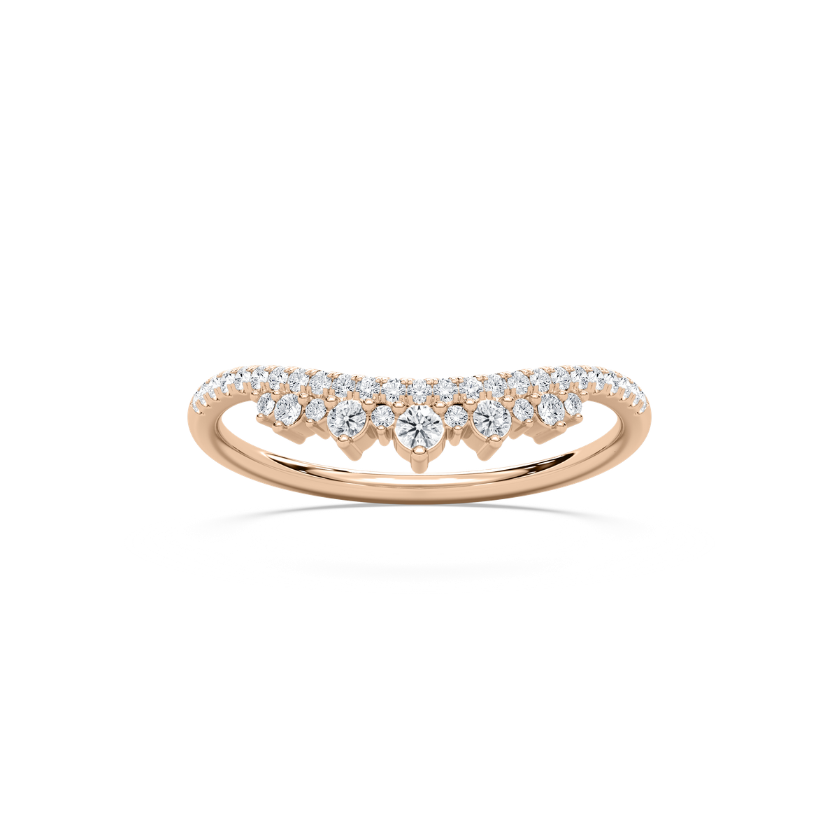 Seren Wedding Band in Rose Gold