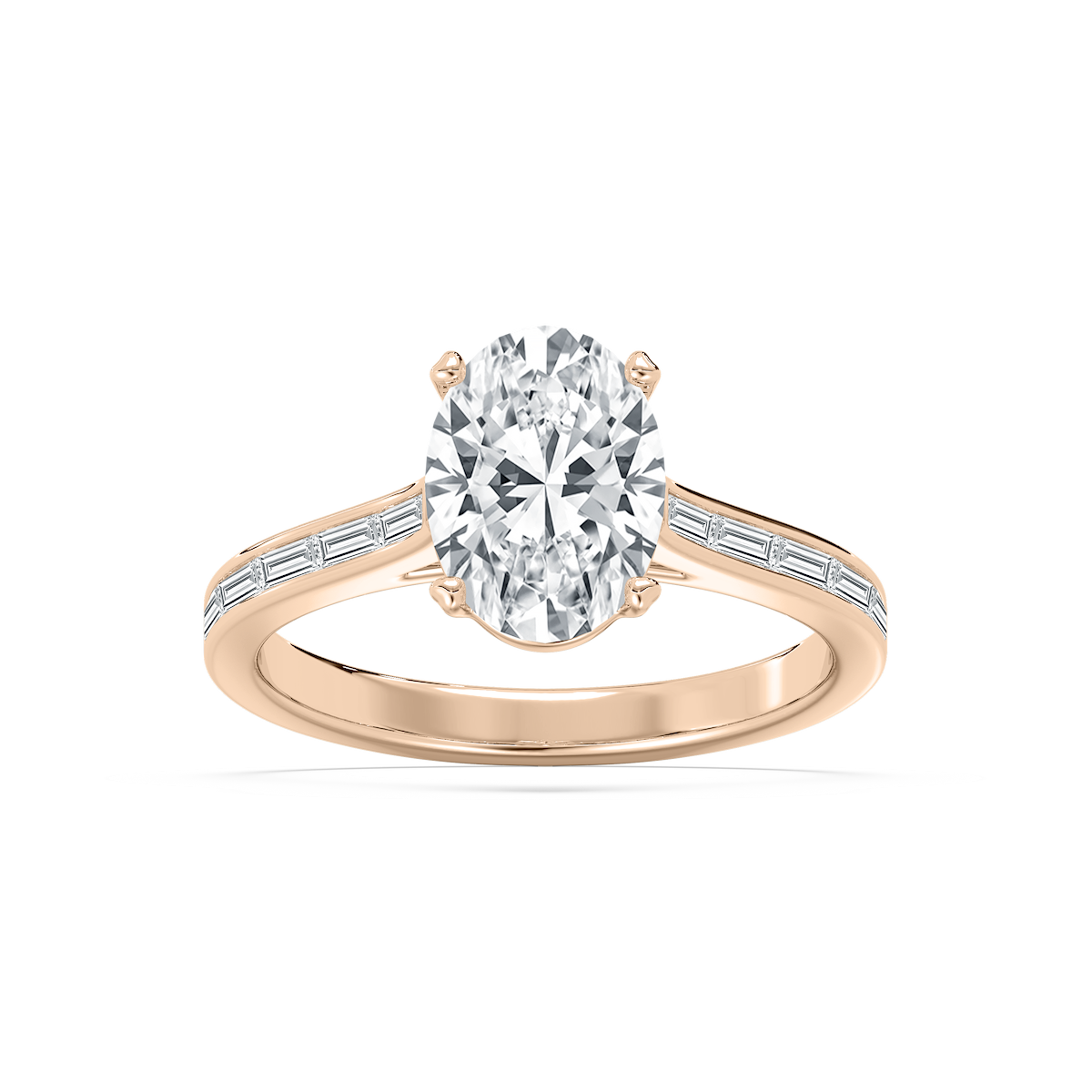 Sophie Oval Engagement Ring in Rose Gold