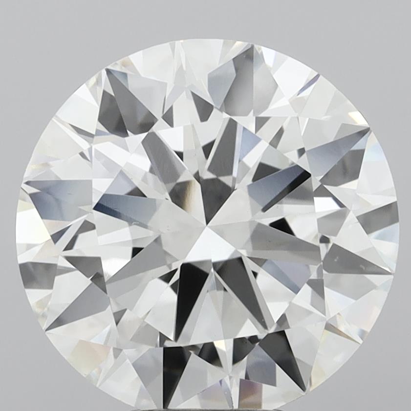 6.02 Carat Round Shaped, Excellent Cut, F Color, VS1 Clarity, IGI Certified Lab Grown Diamond