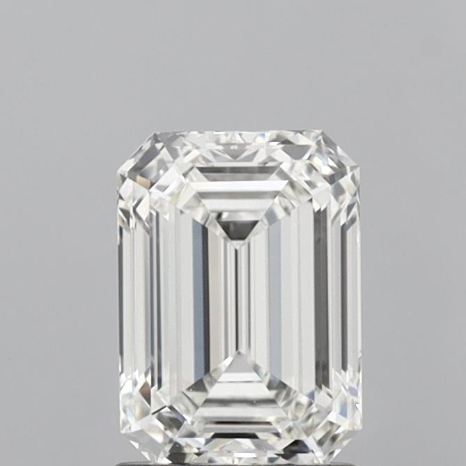 1.55 Carat Emerald Shaped, Ideal Cut, G Color, VVS2 Clarity, IGI Certified Lab Grown Diamond