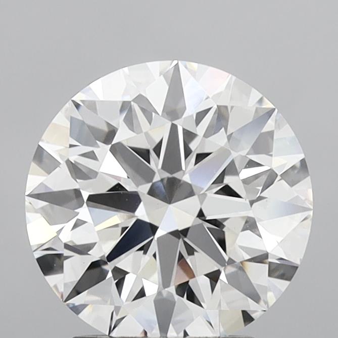3.06 Carat Round Shaped, Ideal Cut, E Color, VVS2 Clarity, IGI Certified Lab Grown Diamond