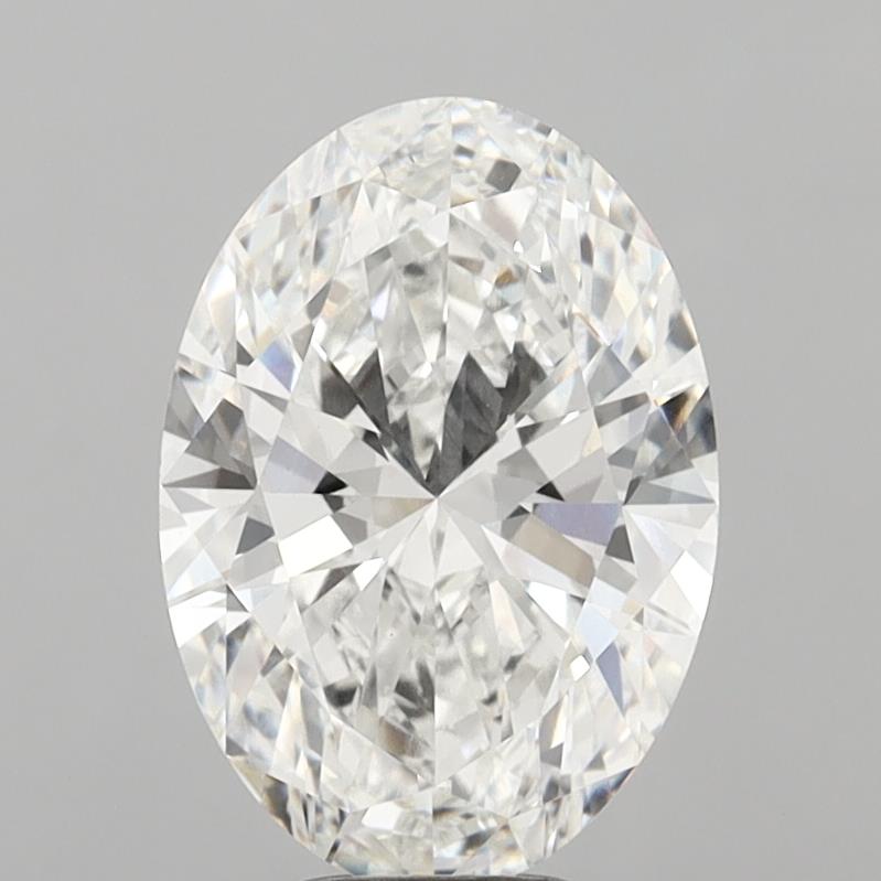 6.05 Carat Oval Shaped, Excellent Cut, F Color, VVS2 Clarity, IGI Certified Lab Grown Diamond