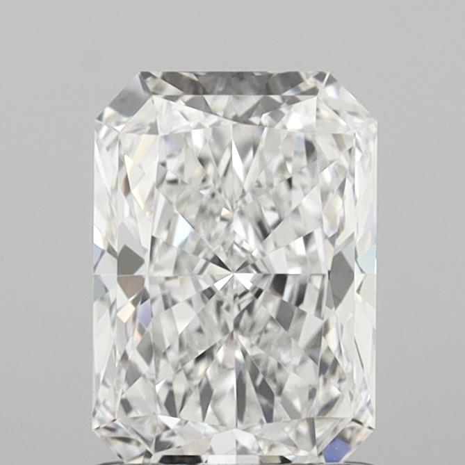 1.53 Carat Radiant Shaped, Very Good Cut, D Color, VVS2 Clarity, IGI Certified Lab Grown Diamond