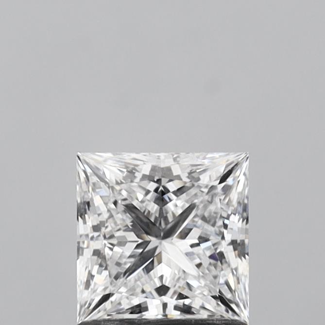 1.06 Carat Princess Shaped, Ideal Cut, D Color, SI1 Clarity, IGI Certified Lab Grown Diamond
