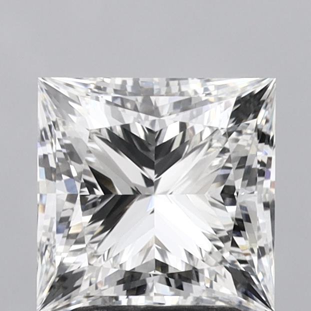 2.80 Carat Princess Shaped, Ideal Cut, F Color, VVS2 Clarity, IGI Certified Lab Grown Diamond