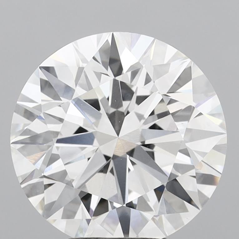 5.07 Carat Round Shaped, Ideal Cut, F Color, VVS2 Clarity, IGI Certified Lab Grown Diamond