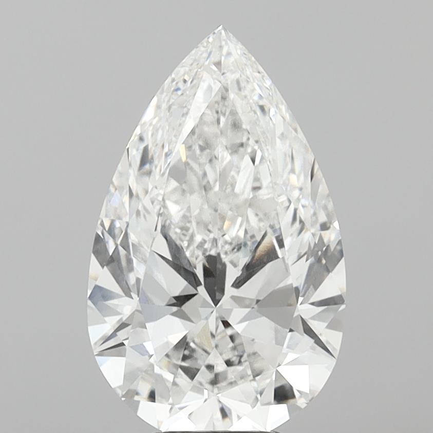 6.03 Carat Pear Shaped, Ideal Cut, E Color, VVS2 Clarity, IGI Certified Lab Grown Diamond