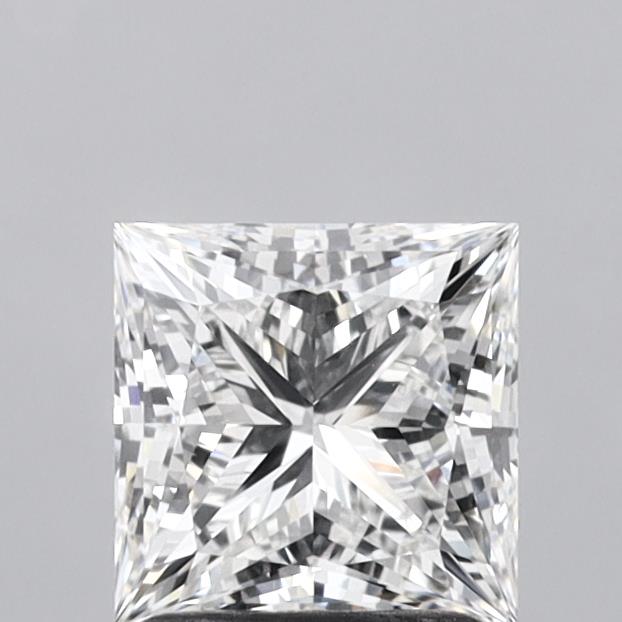 1.59 Carat Princess Shaped, Ideal Cut, E Color, VVS2 Clarity, IGI Certified Lab Grown Diamond