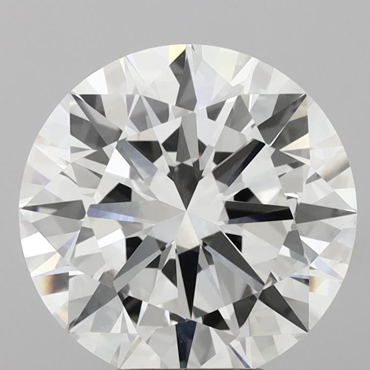 5.09 Carat Round Shaped, Excellent Cut, F Color, VVS2 Clarity, IGI Certified Lab Grown Diamond