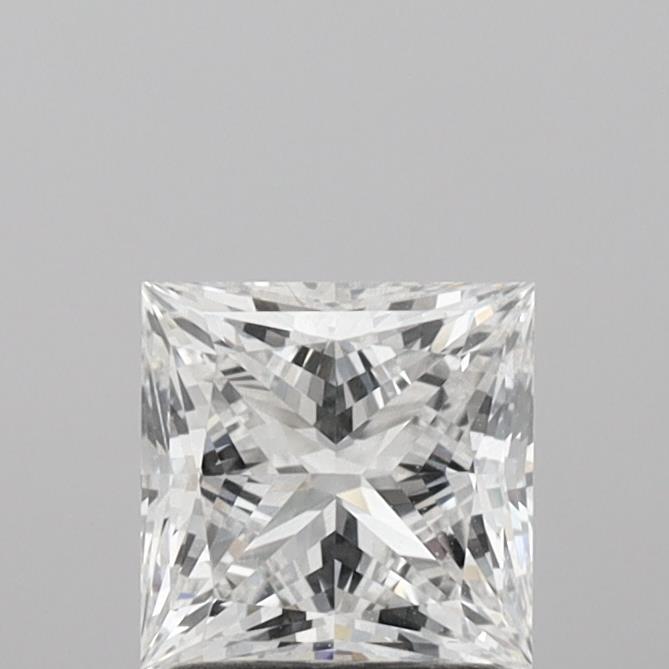 1.56 Carat Princess Shaped, Ideal Cut, E Color, SI1 Clarity, IGI Certified Lab Grown Diamond