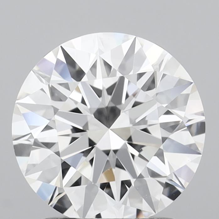 1.72 Carat Round Shaped, Ideal Cut, D Color, VVS2 Clarity, IGI Certified Lab Grown Diamond