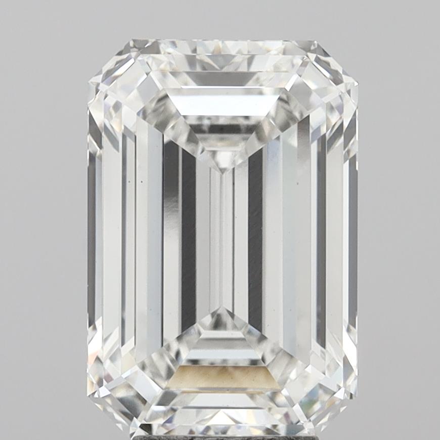 6.10 Carat Emerald Shaped, Ideal Cut, F Color, VS1 Clarity, IGI Certified Lab Grown Diamond