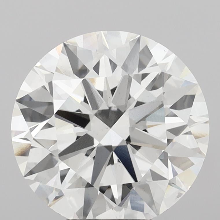 5.07 Carat Round Shaped, Ideal Cut, F Color, VVS2 Clarity, IGI Certified Lab Grown Diamond