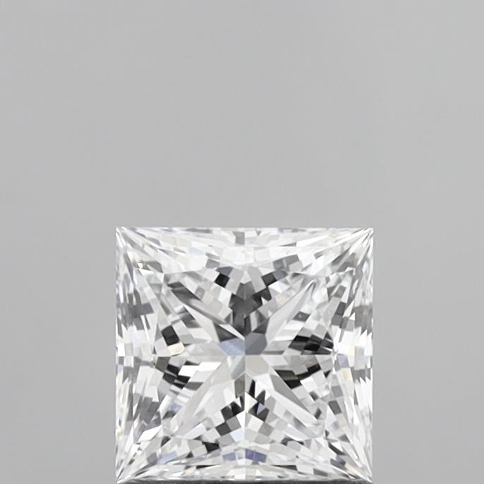 1.26 Carat Princess Shaped, Ideal Cut, D Color, VVS2 Clarity, IGI Certified Lab Grown Diamond