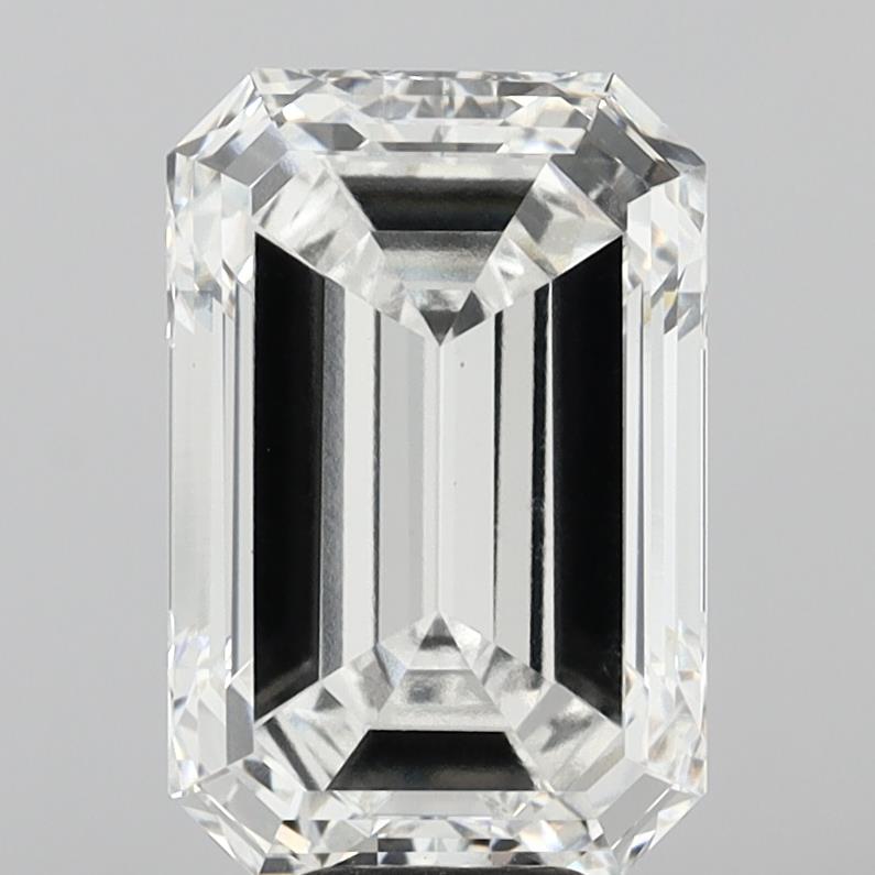 10.06 Carat Emerald Shaped, Excellent Cut, F Color, VVS2 Clarity, IGI Certified Lab Grown Diamond