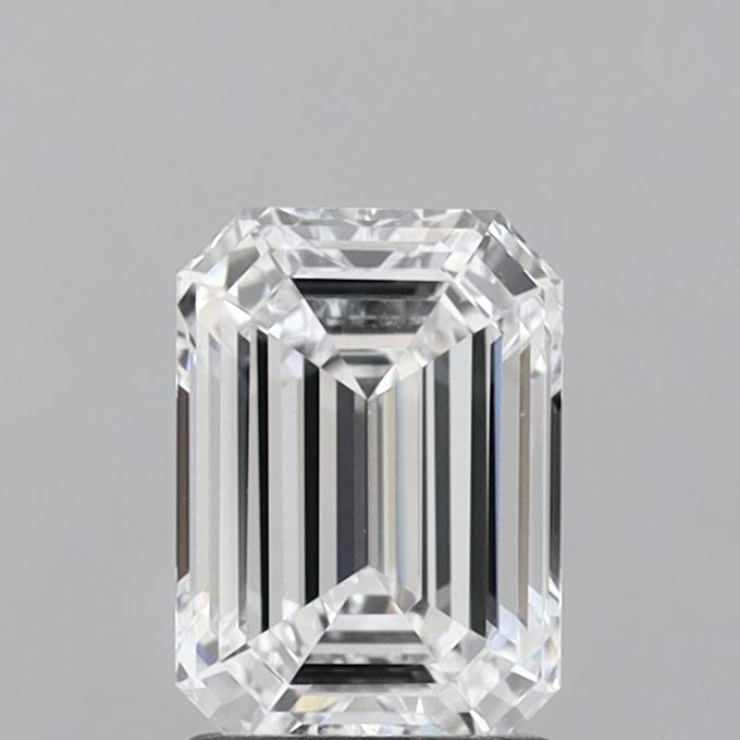 1.48 Carat Emerald Shaped, Ideal Cut, D Color, VS1 Clarity, IGI Certified Lab Grown Diamond