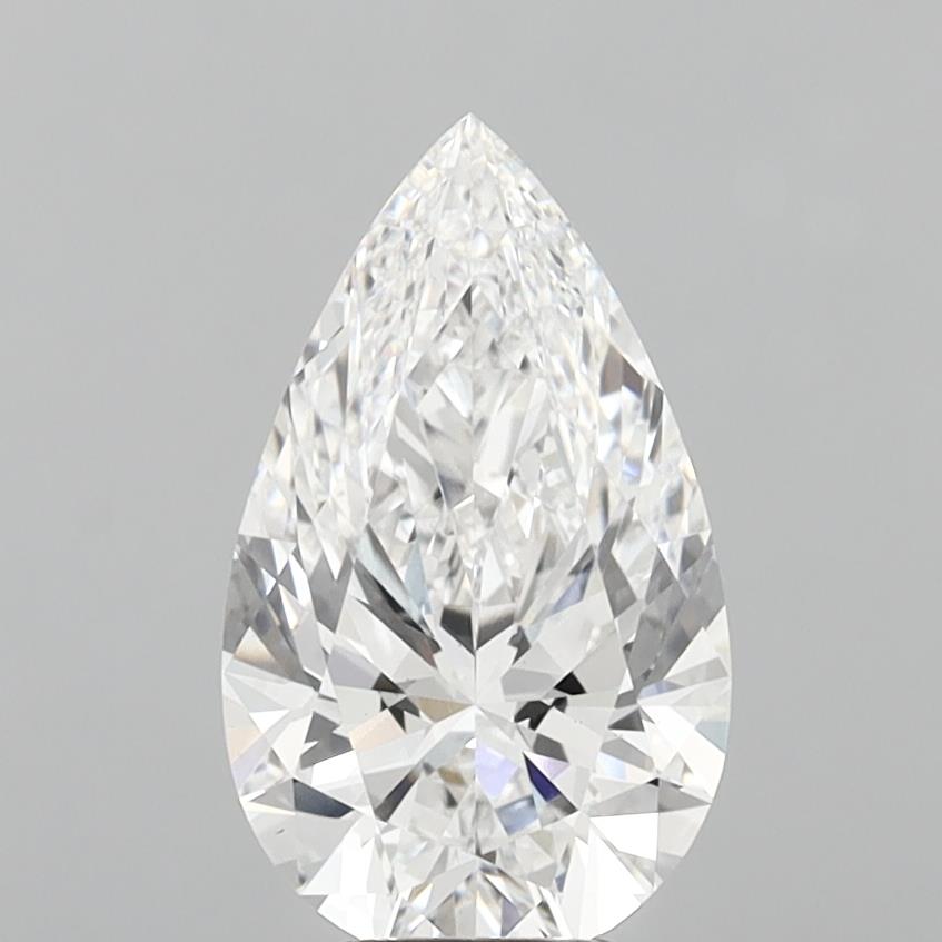 5.08 Carat Pear Shaped, Ideal Cut, D Color, VS1 Clarity, IGI Certified Lab Grown Diamond