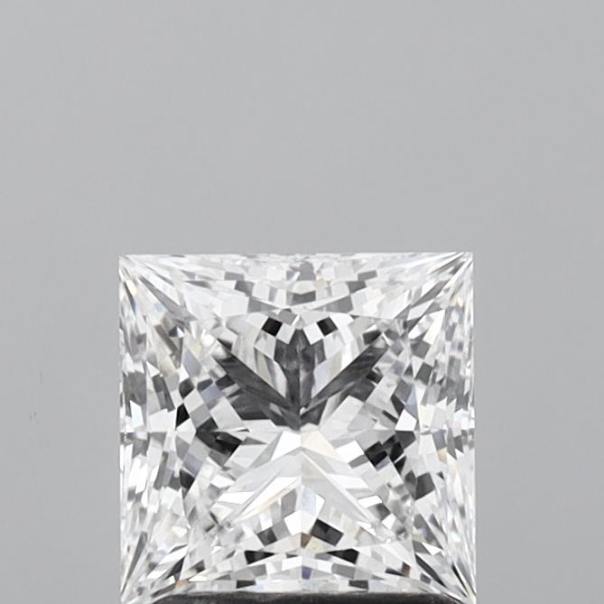1.51 Carat Princess Shaped, Ideal Cut, D Color, VVS2 Clarity, IGI Certified Lab Grown Diamond