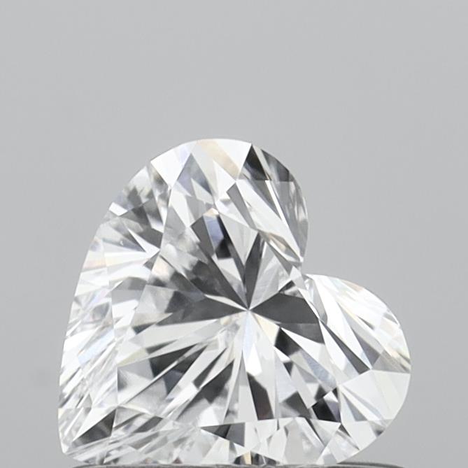 0.53 Carat Heart Shaped, Very Good Cut, D Color, VS1 Clarity, IGI Certified Lab Grown Diamond