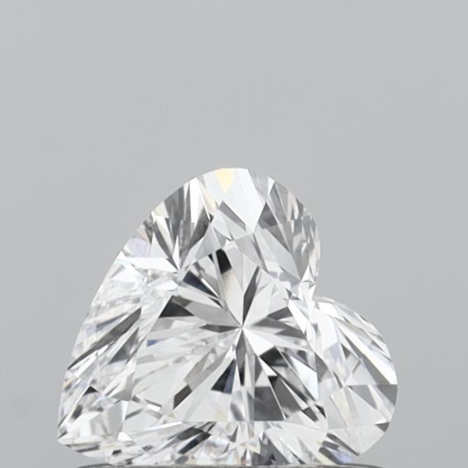0.54 Carat Heart Shaped, Very Good Cut, D Color, VVS2 Clarity, IGI Certified Lab Grown Diamond