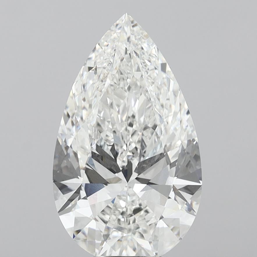 7.07 Carat Pear Shaped, Ideal Cut, E Color, VVS2 Clarity, IGI Certified Lab Grown Diamond