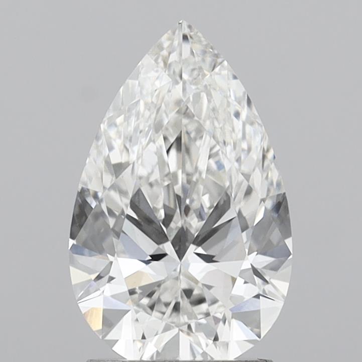 2.05 Carat Pear Shaped, Ideal Cut, F Color, VVS2 Clarity, IGI Certified Lab Grown Diamond