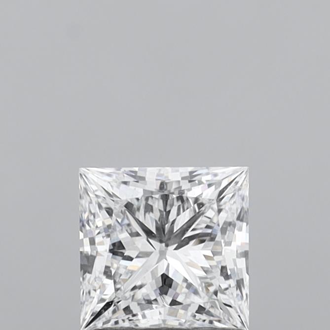 1.00 Carat Princess Shaped, Ideal Cut, D Color, VS2 Clarity, IGI Certified Lab Grown Diamond