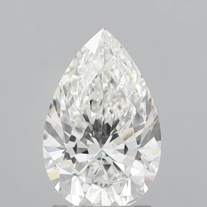 2.09 Carat Pear Shaped, Ideal Cut, F Color, VVS2 Clarity, IGI Certified Lab Grown Diamond