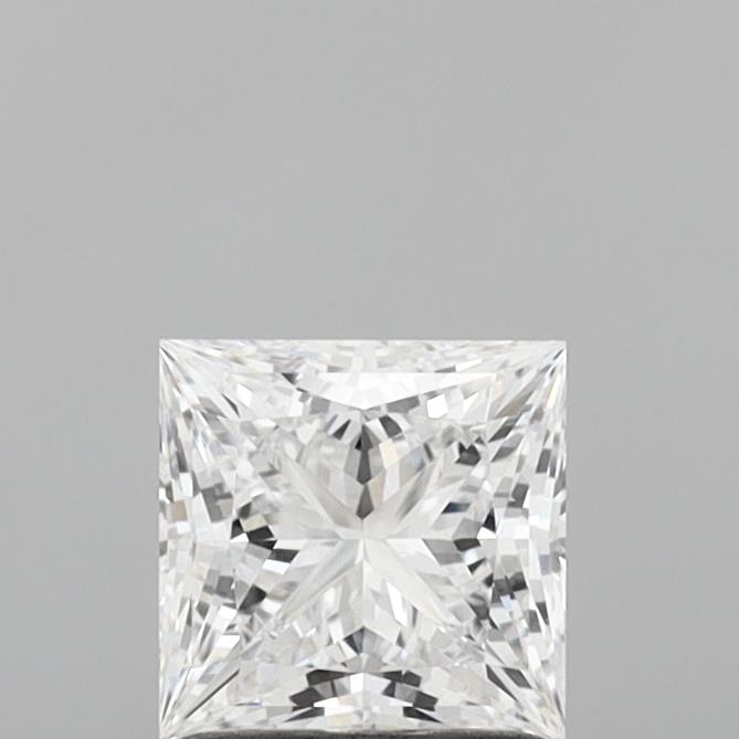 1.27 Carat Princess Shaped, Ideal Cut, D Color, VVS2 Clarity, IGI Certified Lab Grown Diamond