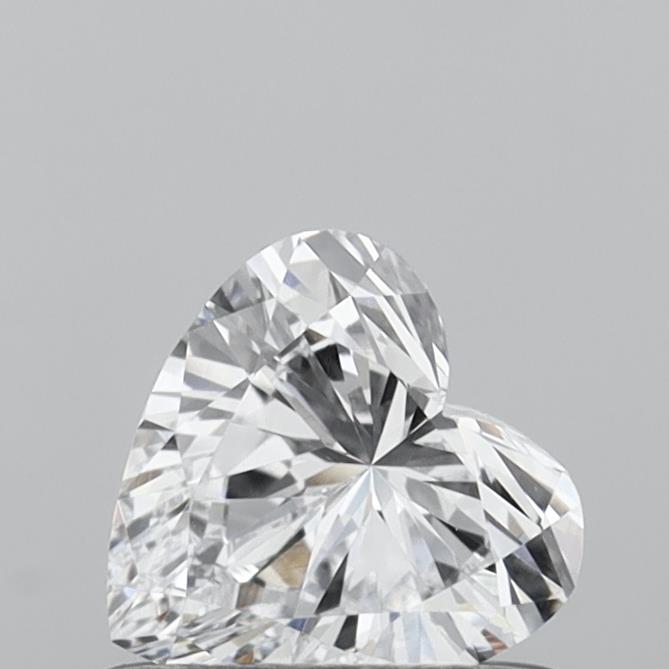 0.53 Carat Heart Shaped, Very Good Cut, D Color, VVS2 Clarity, IGI Certified Lab Grown Diamond