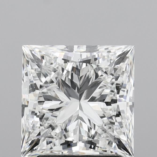2.97 Carat Princess Shaped, Ideal Cut, E Color, VS1 Clarity, IGI Certified Lab Grown Diamond