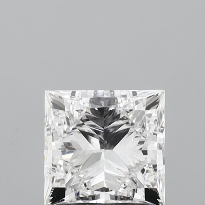 1.55 Carat Princess Shaped, Ideal Cut, E Color, VVS1 Clarity, IGI Certified Lab Grown Diamond