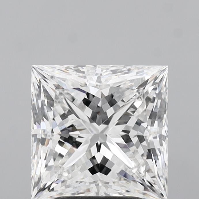 3.01 Carat Princess Shaped, Ideal Cut, E Color, VVS2 Clarity, IGI Certified Lab Grown Diamond